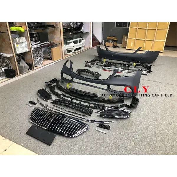 Auto Modification Conversion Body Kits for Mercedes-Benz S-Class W222 Modified Maybach Front Rear Bumper Engine Hood Grill