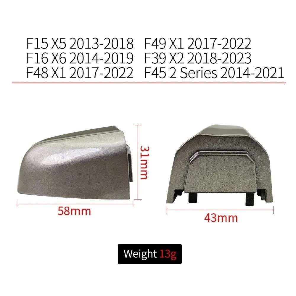 Car Craft Compatible With Bmw X1 F48 2016-2023 X2 F39 2018-2023 X5 X6 F15 F16 2014-2019 2 Series F45 2014-2021 Car Exterior Door Handle Lock Key Hole Cap Cover 51217396544 Right Unpainted CC-8473