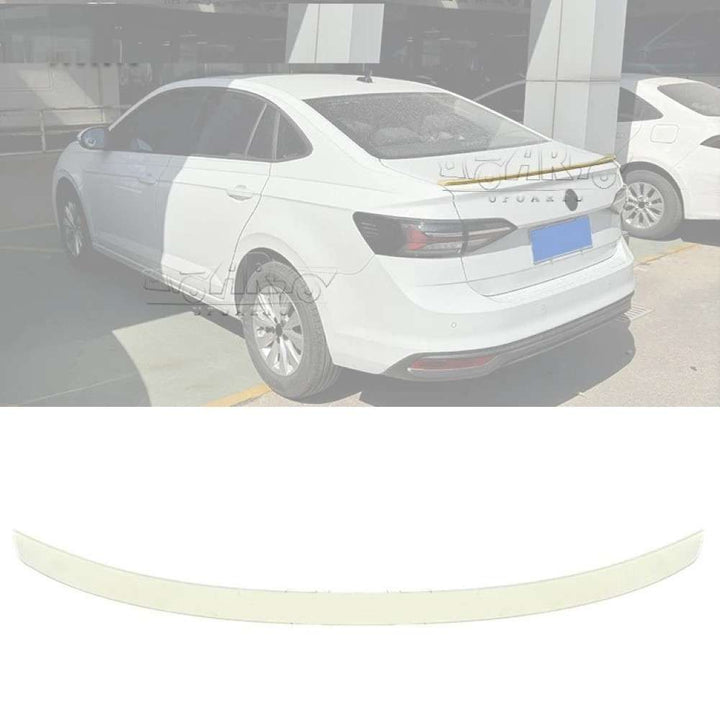 Car Craft Compatible With Vw Volkswagen Virtus 2023+ Rear Trunk Wing Boot Spoiler Lip Splitter Skirt Oem Original Style Carbon Fiber Look Ar-vw-0235 Cf CC-7973
