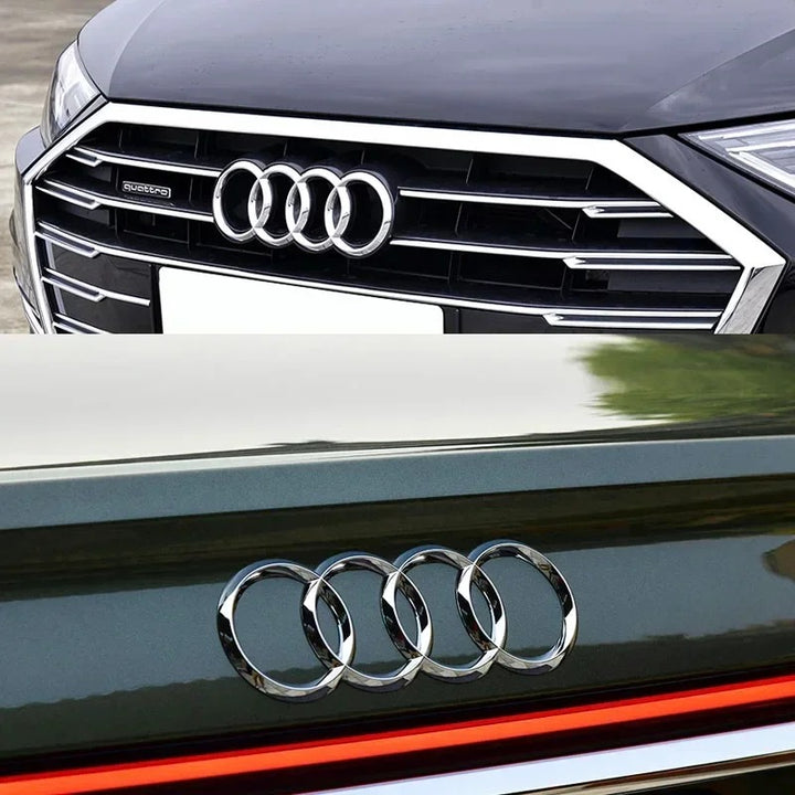 Car Craft Compatible With Audi A3 A4 A5 A6 A7 A8 Q2 Q3 Q5 Q7 Q8 Tt Rs Front Grill Letter Logo Badge Emblem Sticker Black 285mm