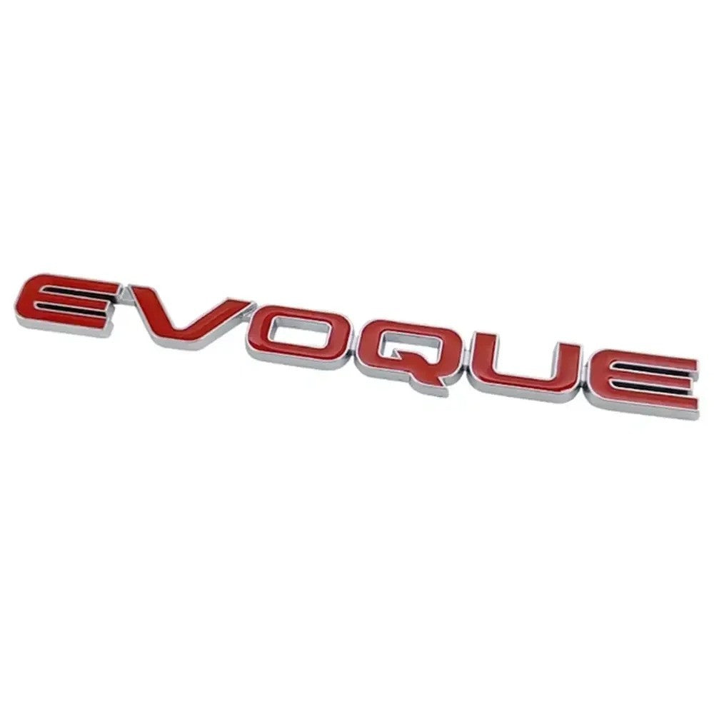 Car Craft Compatible With Range Land Rover Evoque Letter Logo Badge Emblem Sticker Red