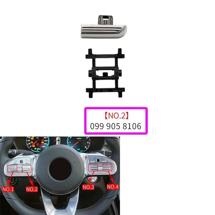 Car Craft Compatible With Mercedes Benz A B C E S Class W205 W206 W213 W214 W222 W223 W167 W247 W464 W465 H247 W253 W254 2019-2025 Gla Glc Gle Gls Steering Wheel Control Switch Button 0999058106-2 CC-8482