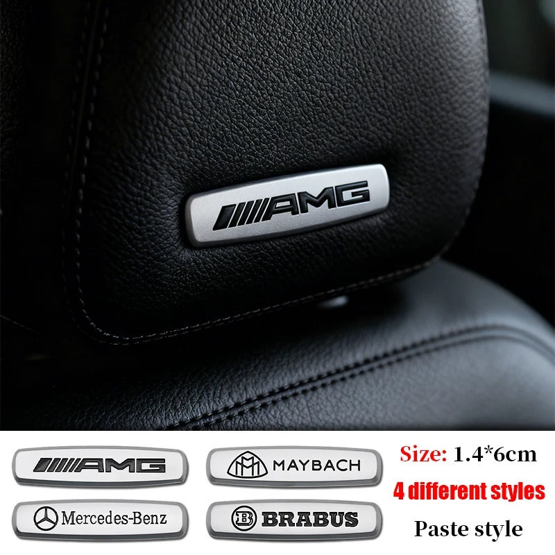 Car Craft Compatible With Mercedes A B C E S Class Ml Gl Gle Gls Cla Gla Glc Slk Grill Letter Logo Badge Emblem Sticker Interior Seat Logo Amg