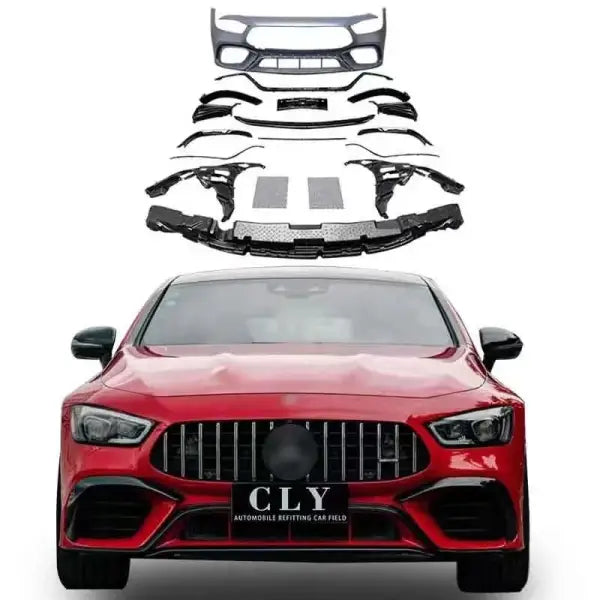 For Benz AMG GT50/53 Upgrade AMG GT63 Bodykit for AMG GT50 Change to 63 Bodykit Front Bumper Diffuser with Exhaust High Quality