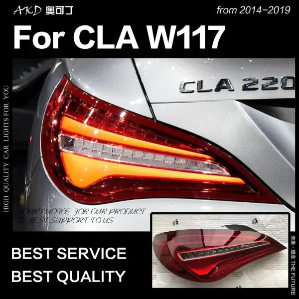 Benz W117 Tail Lights 2014-2019 CLA180 CLA200 CLA300LED Tail Lamp LED DRL Brake Reverse