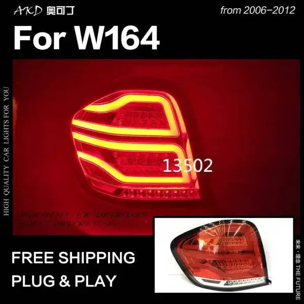 Benz W164 Tail Lights 2006-2012 ML350 ML400 ML500 LED Tail lamp light ...
