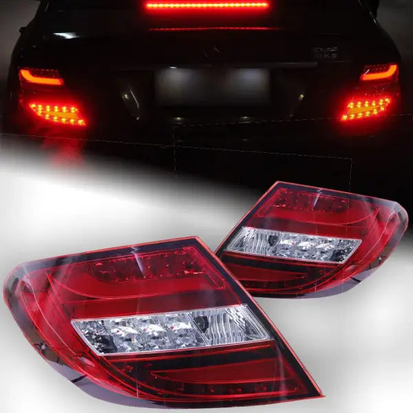 Benz W204 Tail Lights 2007-2013 C180 C200 C220 C300 LED Tail Lamp DRL Signal Brake Reverse