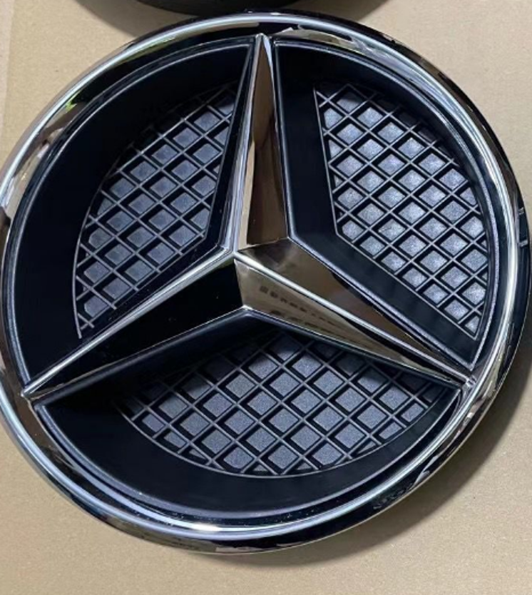 Car Craft Compatible With Mercedes A B C E S Class Ml Gl Gle Gls Cla Gla Glc Slk Grill Letter Logo Badge Emblem Sticker 18.5 Cm Black