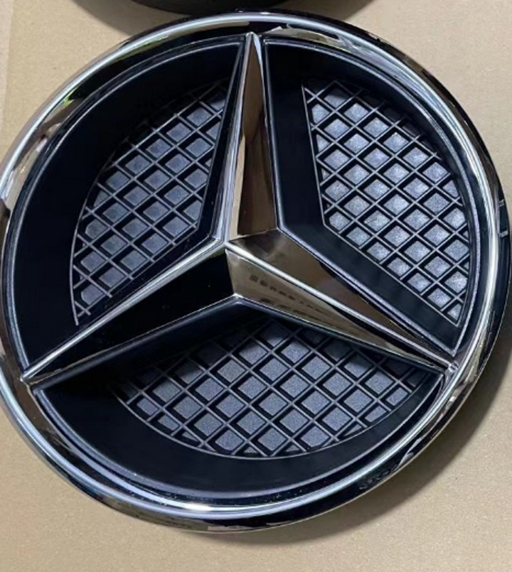 Car Craft Compatible With Mercedes A B C E S Class Ml Gl Gle Gls Cla Gla Glc Slk Grill Letter Logo Badge Emblem Sticker 18.5 Cm Black