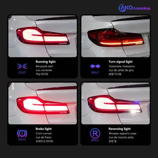 Bmw 5 Series G30 G38 2017-2022 Taillight Taillamp Light G30