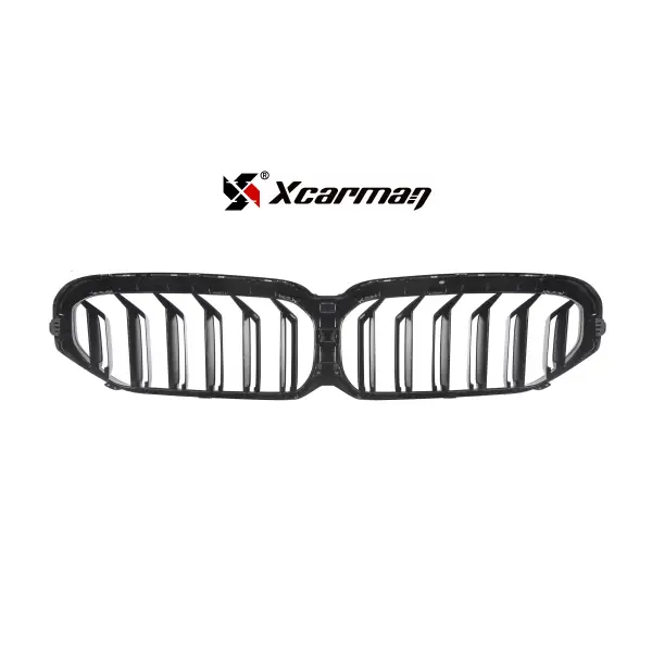 For BMW 5 Series G30 LCI 530I 540I Upgrade Carbon Double Slat Front Bumper Grill Grille Mesh 2020+