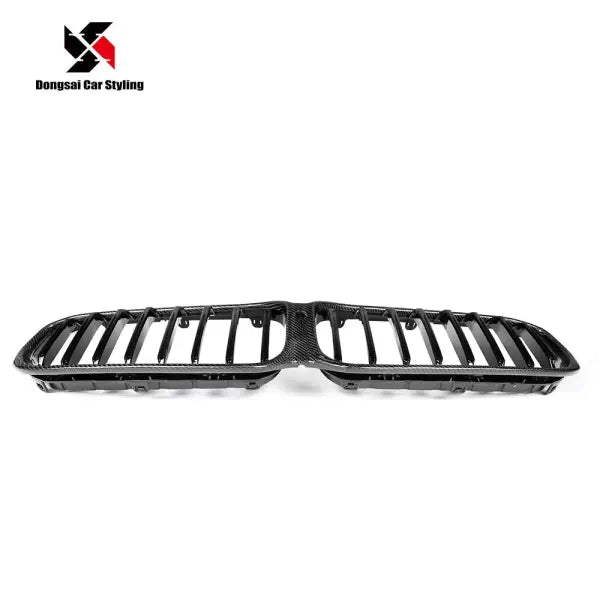 For BMW 5 Series G30 LCI 530I 540I Upgrade Carbon Single Slat Front Bumper Grill Grille Mesh 2020+