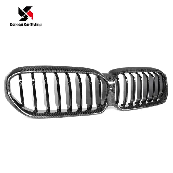 For BMW 5 Series G30 LCI 530I 540I Upgrade Carbon Single Slat Front Bumper Grill Grille Mesh 2020+