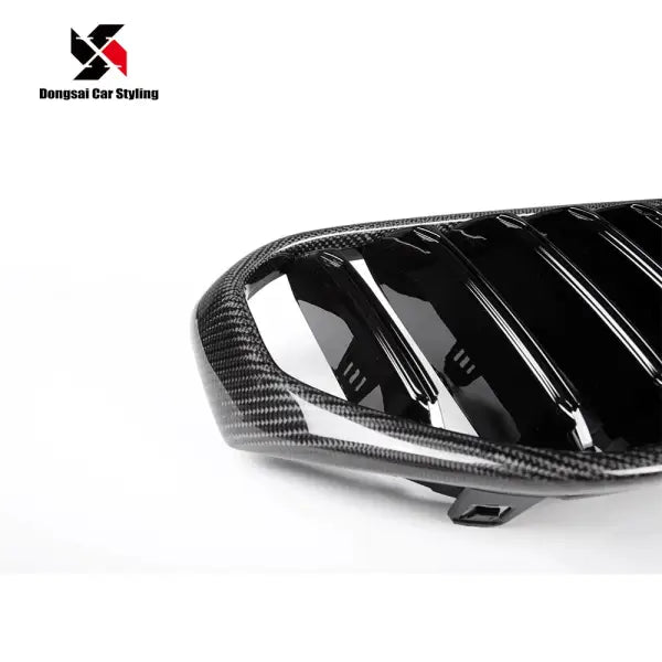 For BMW 5 Series G30 LCI 530I 540I Upgrade Carbon Single Slat Front Bumper Grill Grille Mesh 2020+