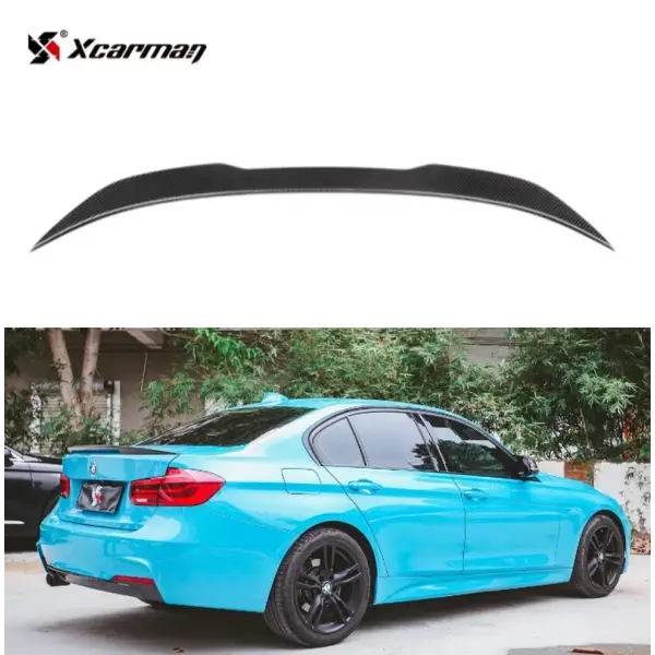 For BMW F30 M Sport 320I 325I F80 M3 DA Style Dry Carbon Rear Trunk Lip Wing Spoiler Ducktail 2012-2018