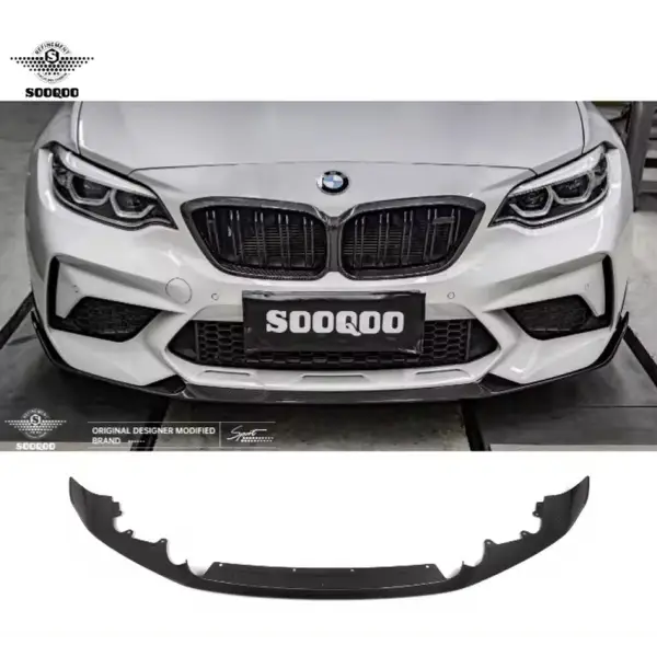 For BMW F87 M2 Front Lip MP Style Dry Carbon Fiber Front Bumper Lip for BMW M2 F87 LCI 2019-2022