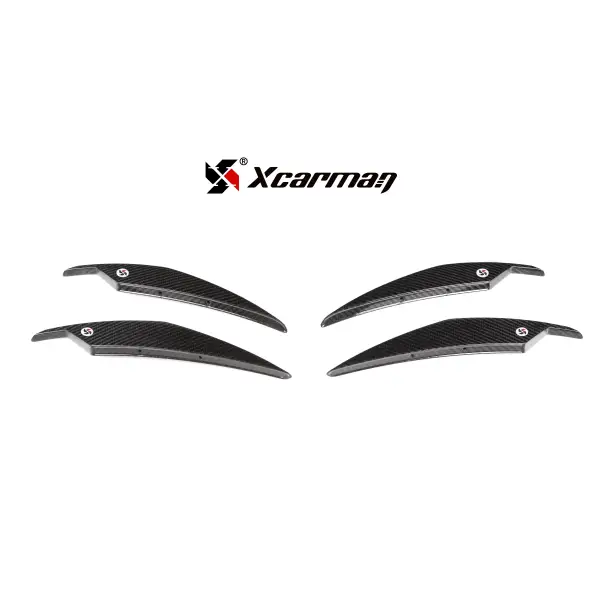 For BMW G80 M3 G82 G83 M4 AC Style Dry Carbon Front Bumper Lips Front Canards 2021-IN