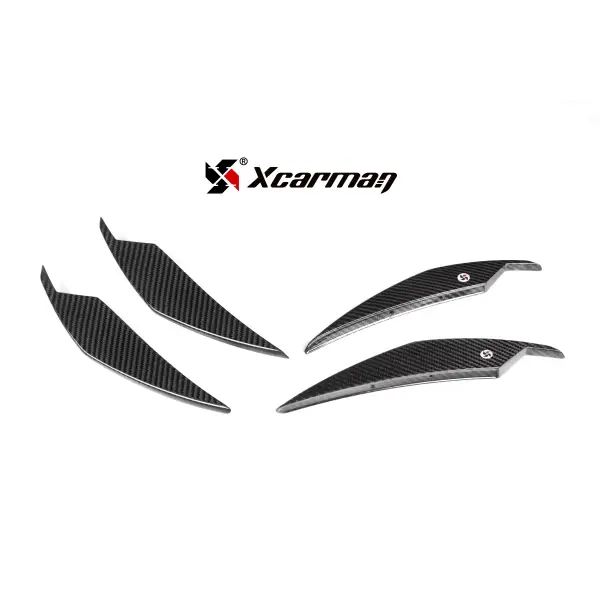 For BMW G80 M3 G82 G83 M4 AC Style Dry Carbon Front Bumper Lips Front Canards 2021-IN