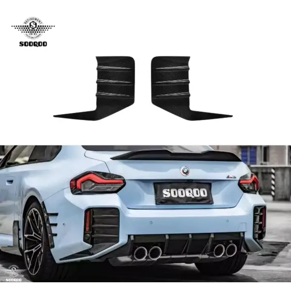 For BMW G87 Carbon Fiber Rear Bumper Trim MP Style Dry Carbon Fiber Rear Bumper Attachments for BMW M2 G87 2023-IN