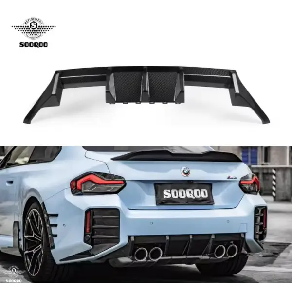 For BMW G87 Carbon Fiber Rear Diffuser OEM Style Dry Carbon Fiber Rear Bumper Lip for BMW M2 G87 2023-IN