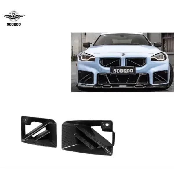 For BMW M2 G87 Carbon Air Intake  Style Dry Carbon Fiber Front Air Intake for BMW M2 G87 Coupe 2023-IN