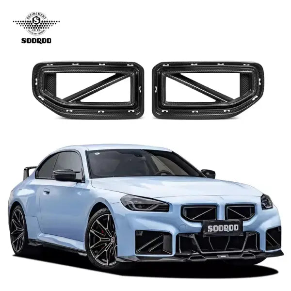 For BMW M2 G87 Center Grille  Style Dry Carbon Fiber Front Grill for BMW M2 G87 Coupe 2023-IN