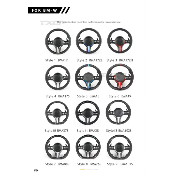 BMW STEERING WHEEL M1 M2 M3 M4 M5 M6 M7 M8 F02 F06 F10 F12