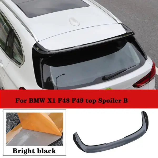 For BMW X1 Body Kit BMW F48 F49 Spoiler Front Lip Side Skirt Diffuser Fender Rearview Mirror Cover Modification Black Samurai