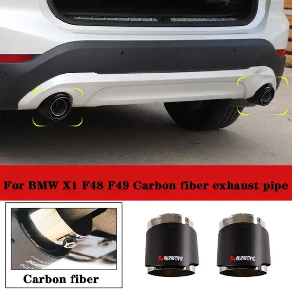 For BMW X1 Body Kit BMW F48 F49 Spoiler Front Lip Side Skirt Diffuser Fender Rearview Mirror Cover Modification Black Samurai