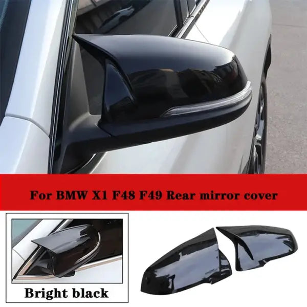 For BMW X1 Body Kit BMW F48 F49 Spoiler Front Lip Side Skirt Diffuser Fender Rearview Mirror Cover Modification Black Samurai