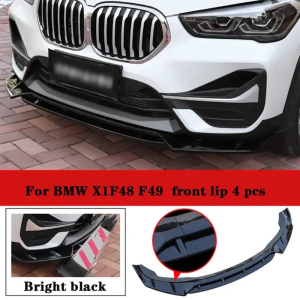 For BMW X1 Body Kit BMW F48 F49 Spoiler Front Lip Side Skirt Diffuser Fender Rearview Mirror Cover Modification Black Samurai