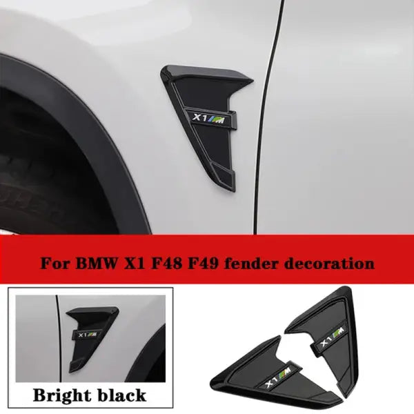 For BMW X1 Body Kit BMW F48 F49 Spoiler Front Lip Side Skirt Diffuser Fender Rearview Mirror Cover Modification Black Samurai