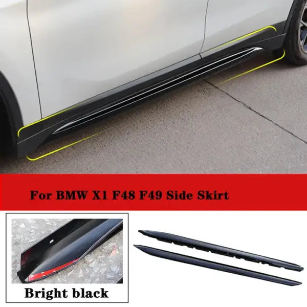 For BMW X1 Body Kit BMW F48 F49 Spoiler Front Lip Side Skirt Diffuser Fender Rearview Mirror Cover Modification Black Samurai