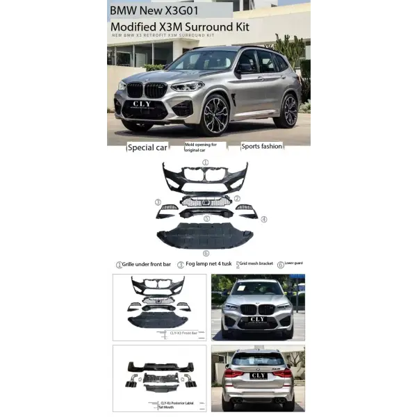 BMW X3 G01 2018-2022 UPGRADE TO X3 G01 F97 X3M SPORTS