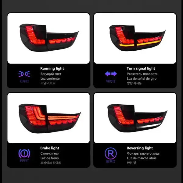 BMW X5 Tail Lights 2014-2018 F15 LED Tail Lamp DRL Signal