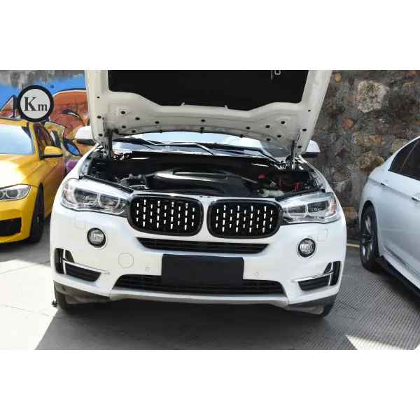 for BMW X5 X6 2014-UP F15 F16 Front Bumper Grille Diamond Grill Meteor Style Grille