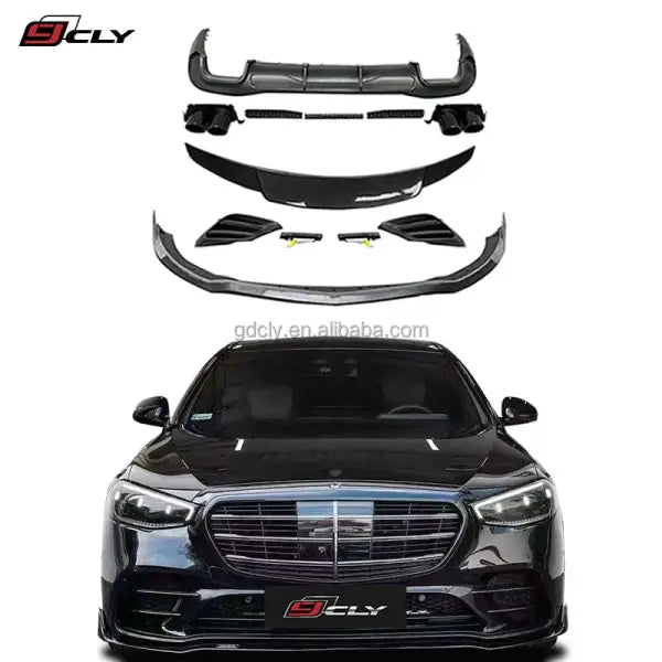 Body Kit for 2022 Benz W223 S-Class Upgrade BBS Front Bumper Lip Rear Diffuser Tips Spoiler