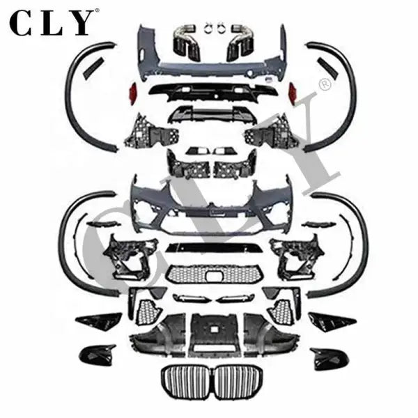 Body Kit for BMW X5 G05 Facelift X5M Front Rear Car Bumpers Grille Wheel Arch Fenders Vents Rear Mirror Shells Diffuser Tips