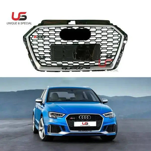 Body Kit Electroplating Silver Honeycomb Mesh Grille