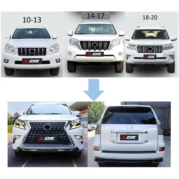 Body Kit for to YO TA Prado 10-20 Upgrade to for GX460 Latest Style with Front Bumper Assembly Facelift