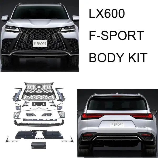 Car Body Kit LX600 Bumper Body Kit for Lexus LX600 F-SPORT Upgrade Facelift LX600 Grille