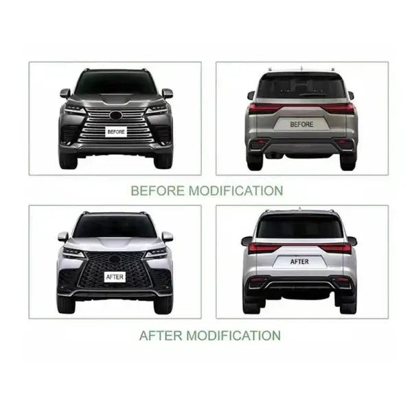 Car Body Kit LX600 Bumper Body Kit for Lexus LX600 F-SPORT Upgrade Facelift LX600 Grille