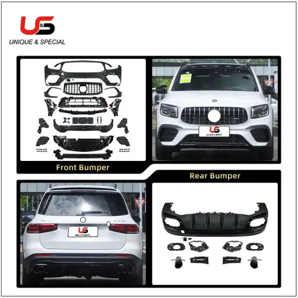 Body Kit for Mercedes Benz GLB Class X247 2020-2022 Change to GLB35 AMG Include Front Amd Rear Bumper with Grille X247 GLB AMG35