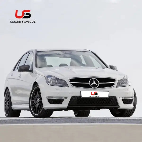 Bodykit for Mercedes Benz C- Class W204 C260 C200 C300 Modified C63 AMG Front Bumper with Grill 2011-2014