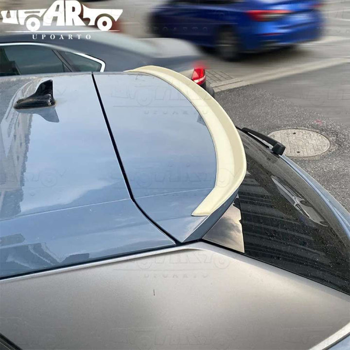 Car Craft Compatible With Audi Q2 2016-2024 Rear Trunk Wing Boot Roof Spoiler Lip Splitter Skirt Ar-audi-072 Cf Carbon Fiber Look - CAR CRAFT INDIA