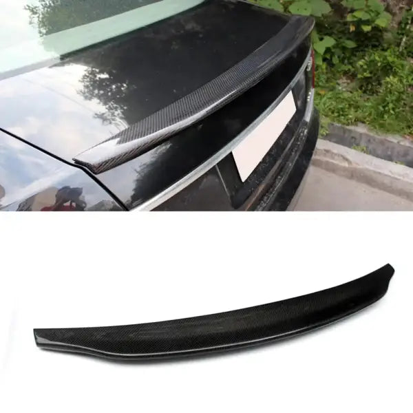 C Style Carbon Fiber Rear Trunk Lip Tail Wing Boot Spoiler Ducktail for Audi A6 S6 RS6 C7 2013-2017