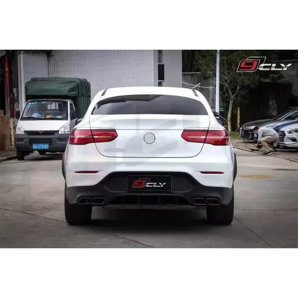 C253 GLC63 Body Kit for Benz 2016-2018 GLC Class X253 Coupe Upgrade GLC63 AMG Bumper Grille Fender Flare Diffuser Exhaust Pipe