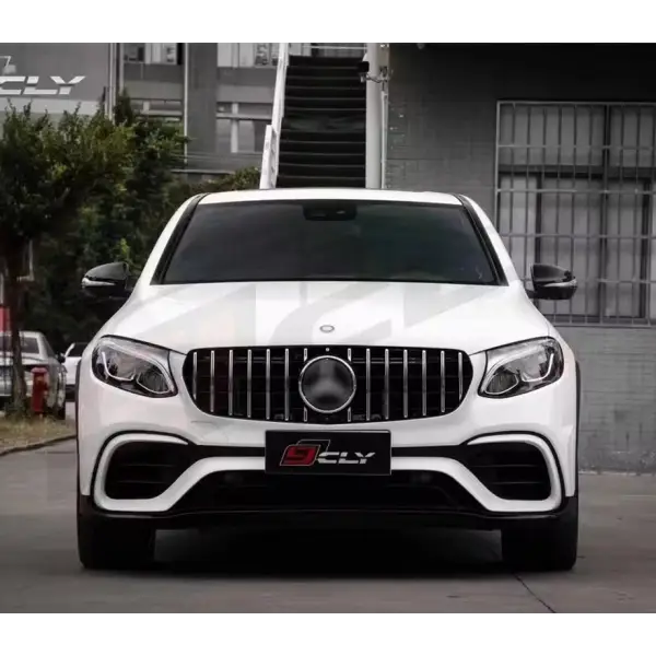 C253 GLC63 Body Kit for Benz 2016-2018 GLC Class X253 Coupe Upgrade GLC63 AMG Bumper Grille Fender Flare Diffuser Exhaust Pipe