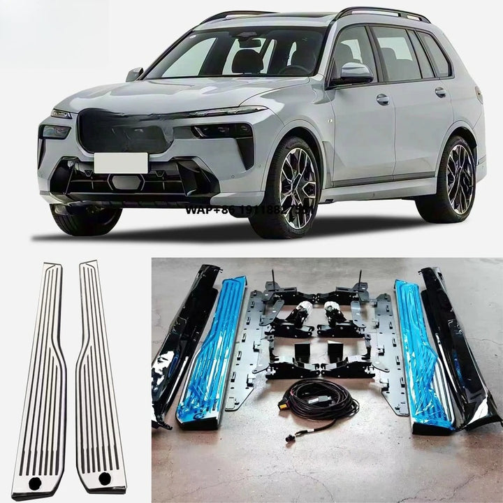 Car Craft Compatible With Bmw X7 G07 2019-2025 Automatic Deployable Electric Side Step Retractable Ladder Pedal Running Boards Side Step Car With Fixed Side Step Mhb Style