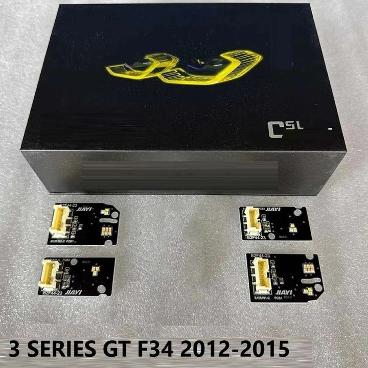 Car Craft Compatible With Bmw 3 Series Gt F34 2012-2015 Headlight Drl Daytime Running Light Angel Eye Led Module Yellow Color Csl Style CC-8479 - CAR CRAFT INDIA